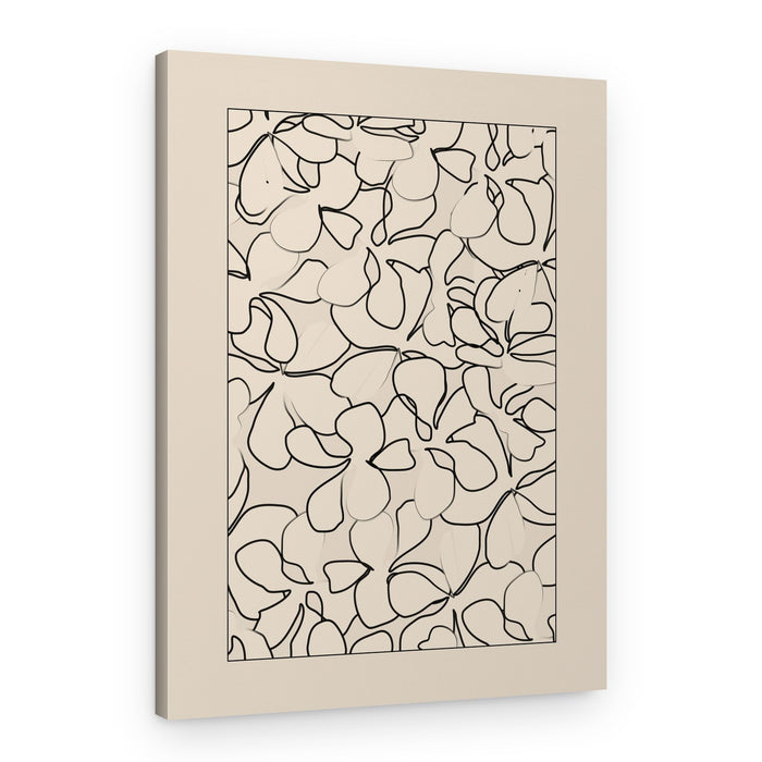 Minimal Floral Pattern – Canvas Print