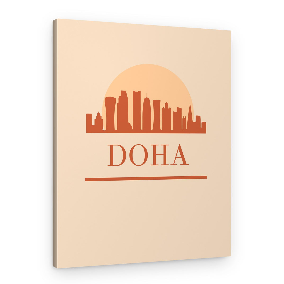 Doha Sunset Skyline – Canvas Print