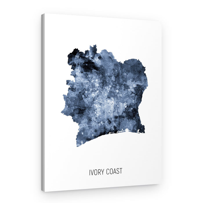 Ivory Coast Abstract Map – Canvas Print