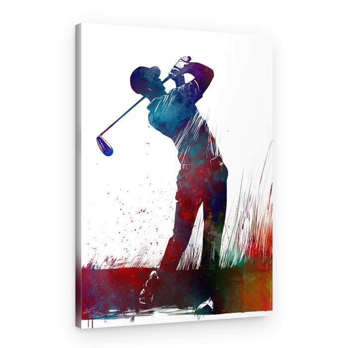 Vibrant Golf Swing – Canvas Print