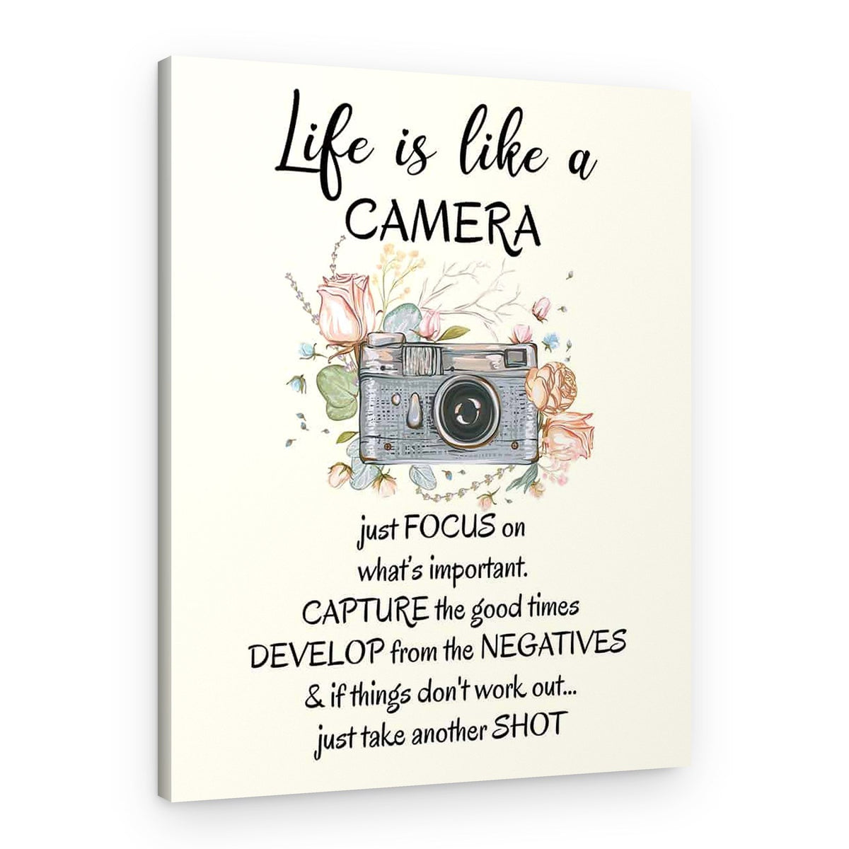 Life Is Like a Camera Canvas Print – Canvas Print