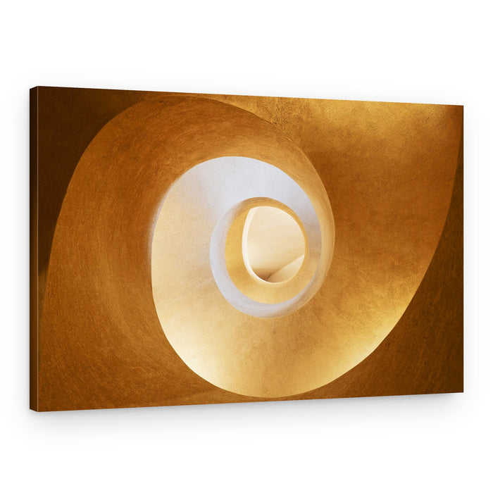 Golden Spiral Light – Canvas Print