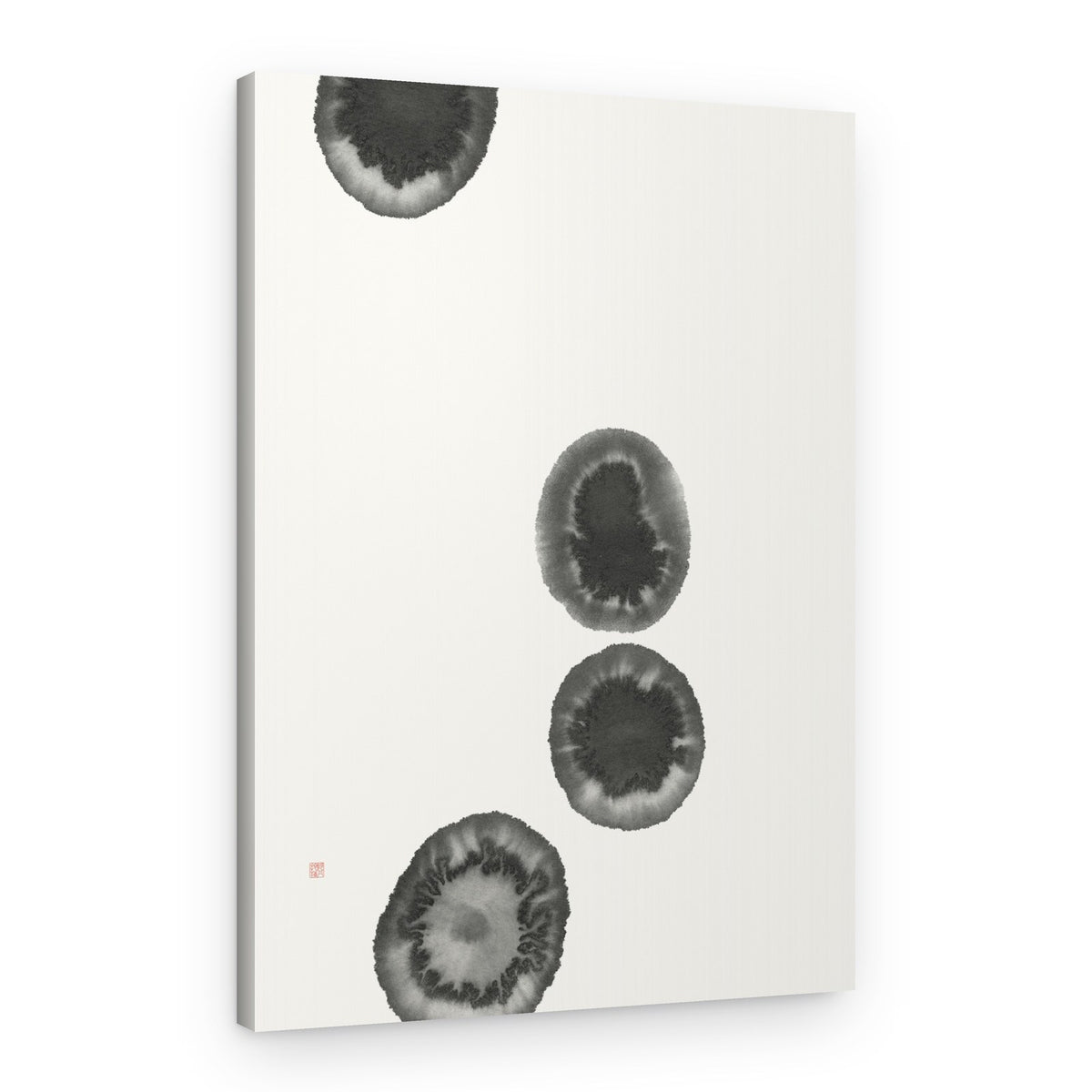 Organic Ink Wash Circles – Canvas Print