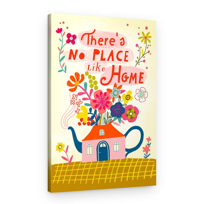 Whimsical Teapot Home – Canvas Print