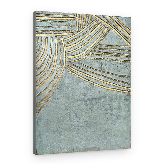 Flowing Gold Lines – Canvas Print