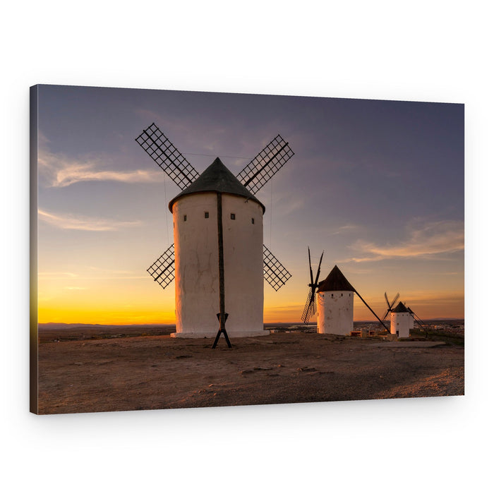 Golden Hour Windmills – Canvas Print
