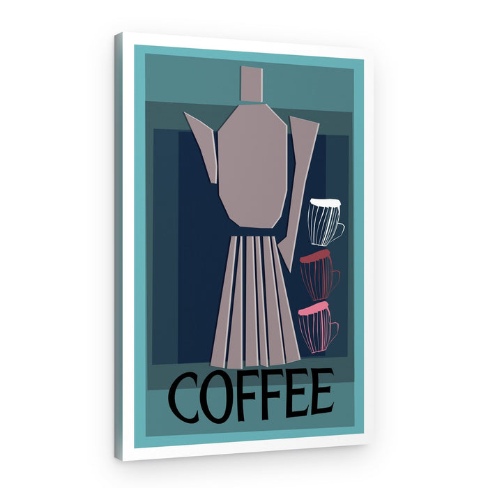Geometric Coffee Moka – Canvas Print