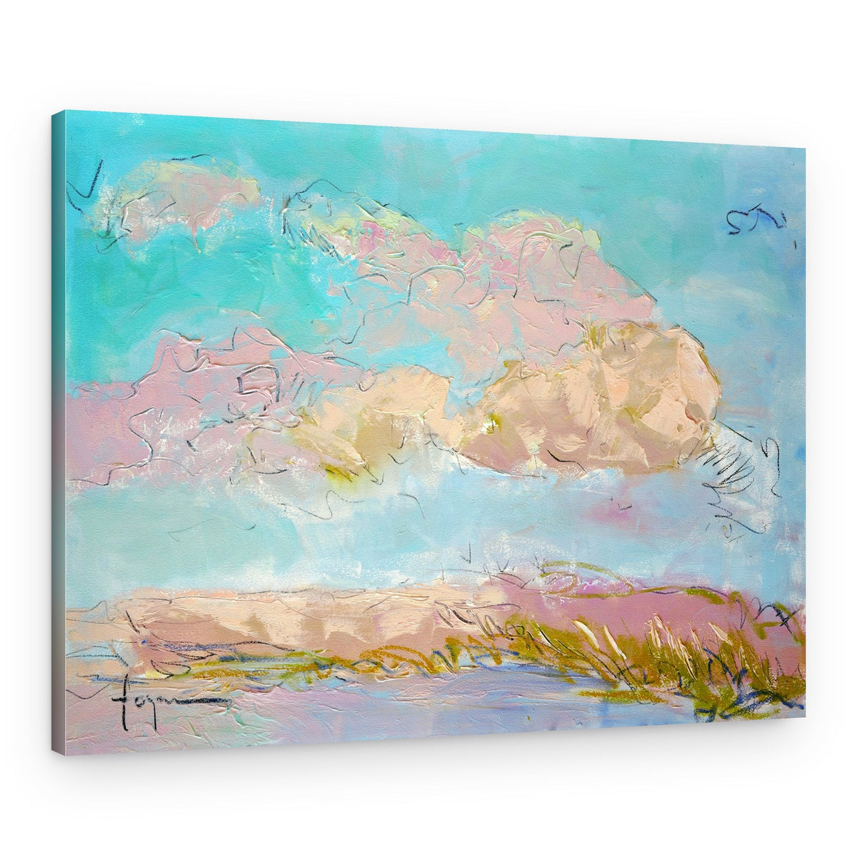 Pastel Sky Drift – Canvas Print