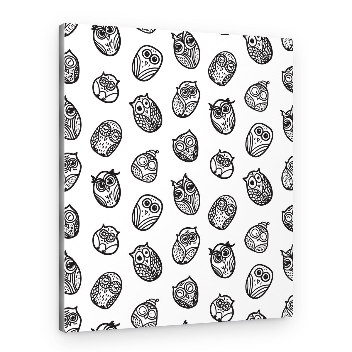 Cute Owl Pattern – Canvas Print