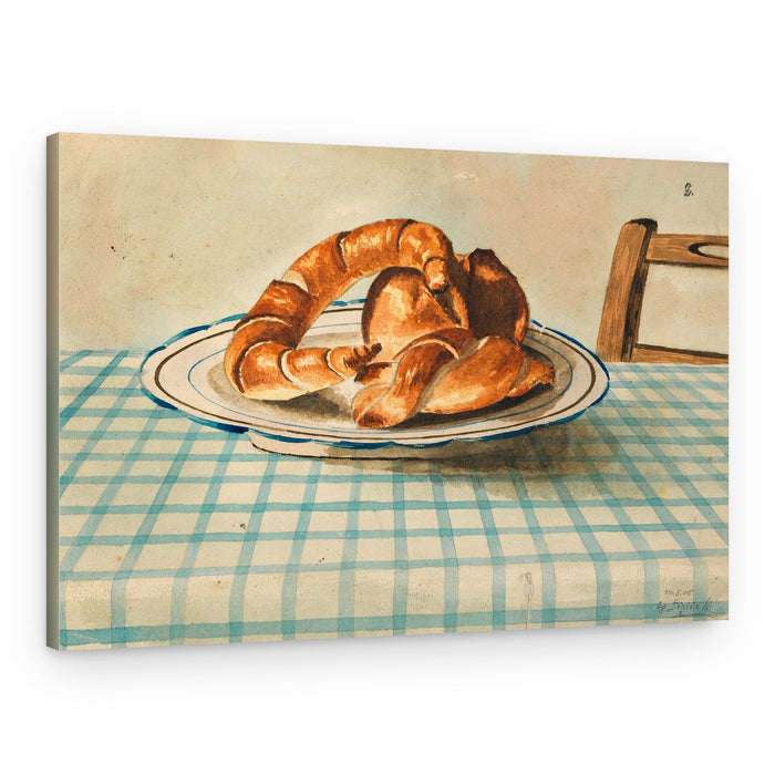 Still Life With Pastry Plate – Canvas Print