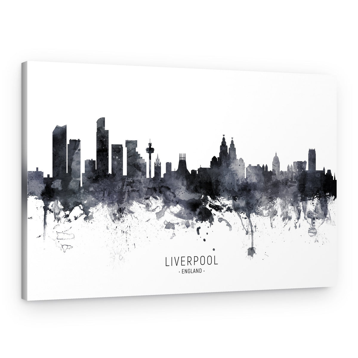 Watercolor Liverpool Skyline – Canvas Print
