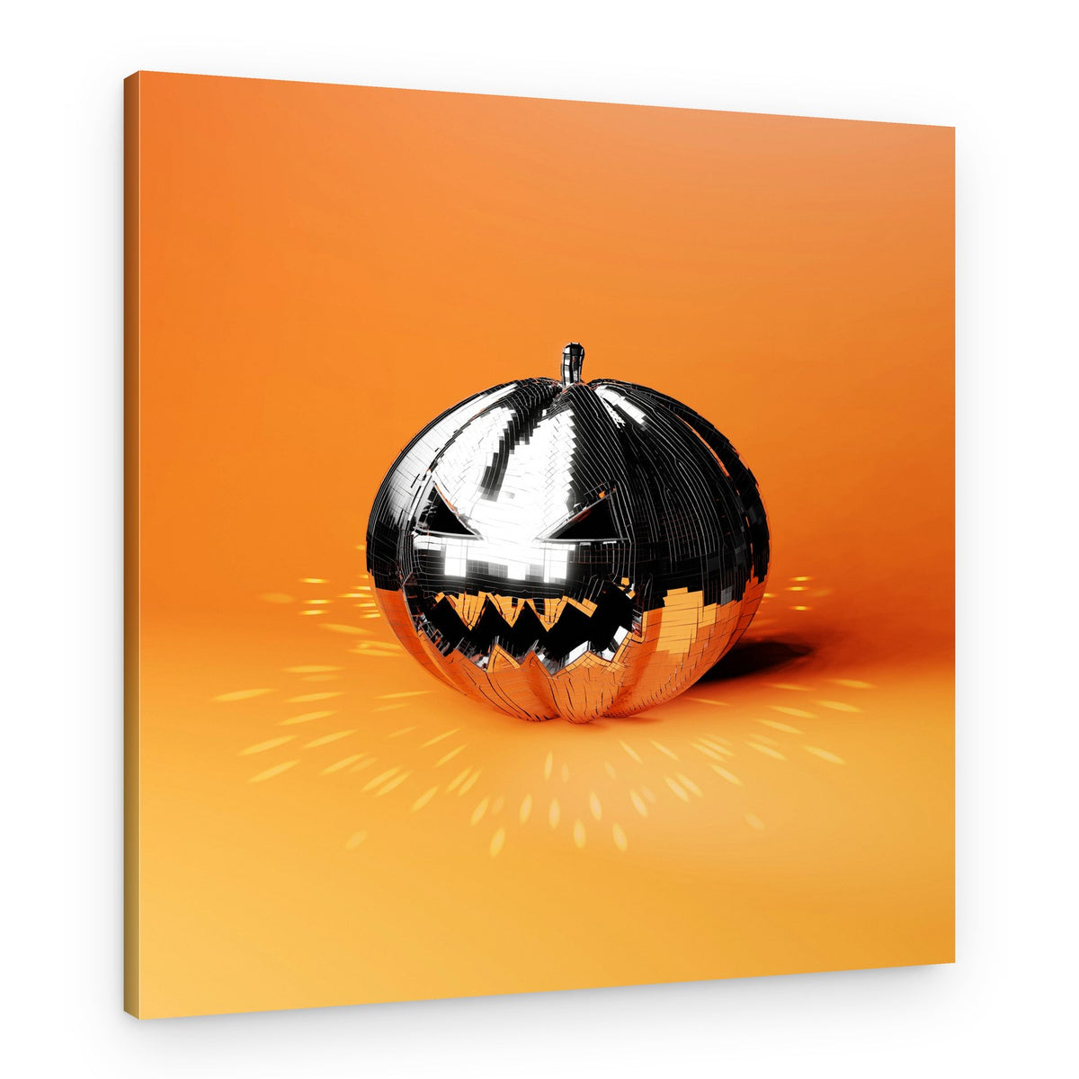 Disco Halloween Pumpkin – Canvas Print