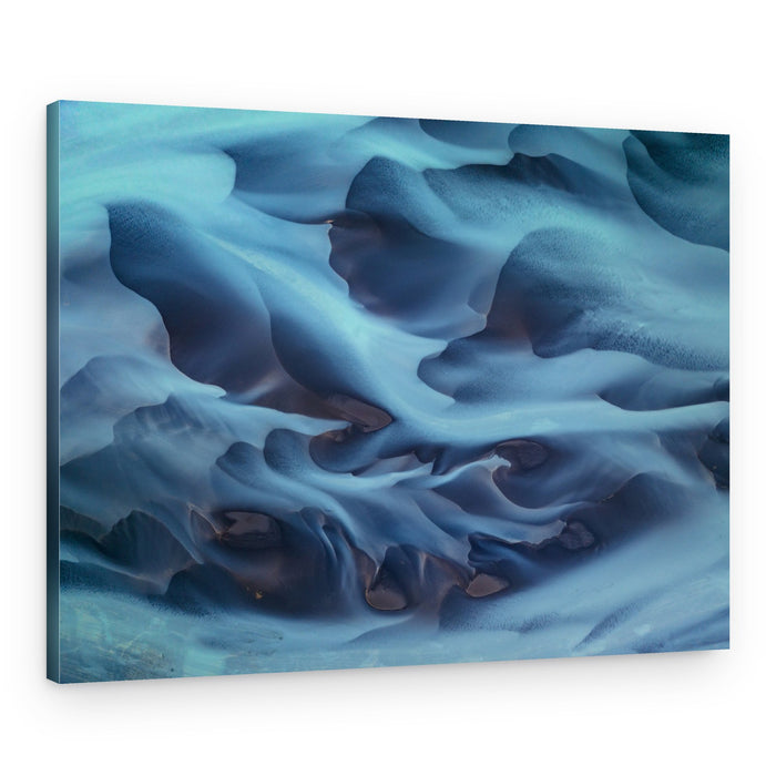 Blue Glacial Flow – Canvas Print