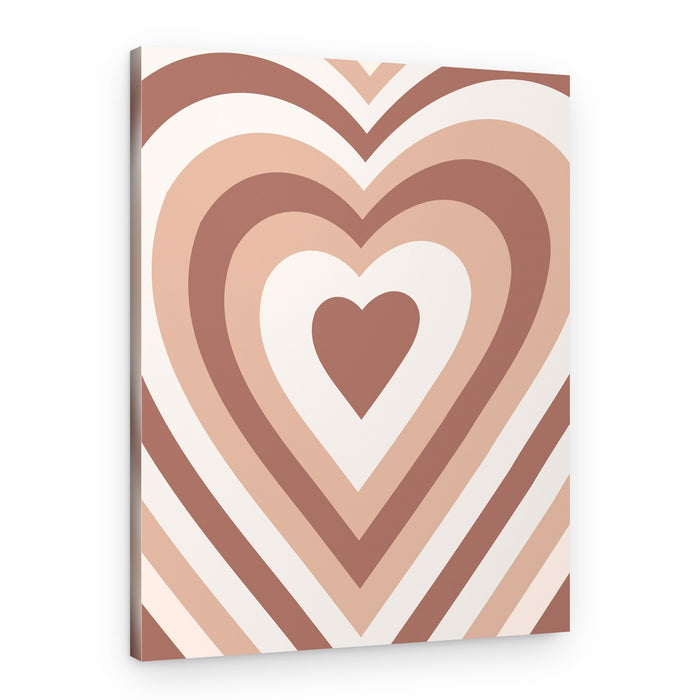 Earthy Heart Ripple – Canvas Print