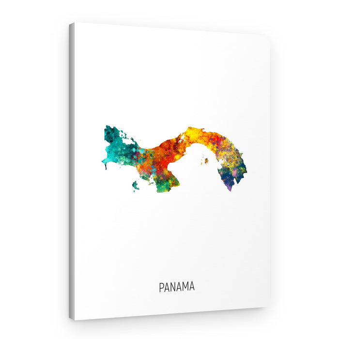 Vibrant Panama Map – Canvas Print