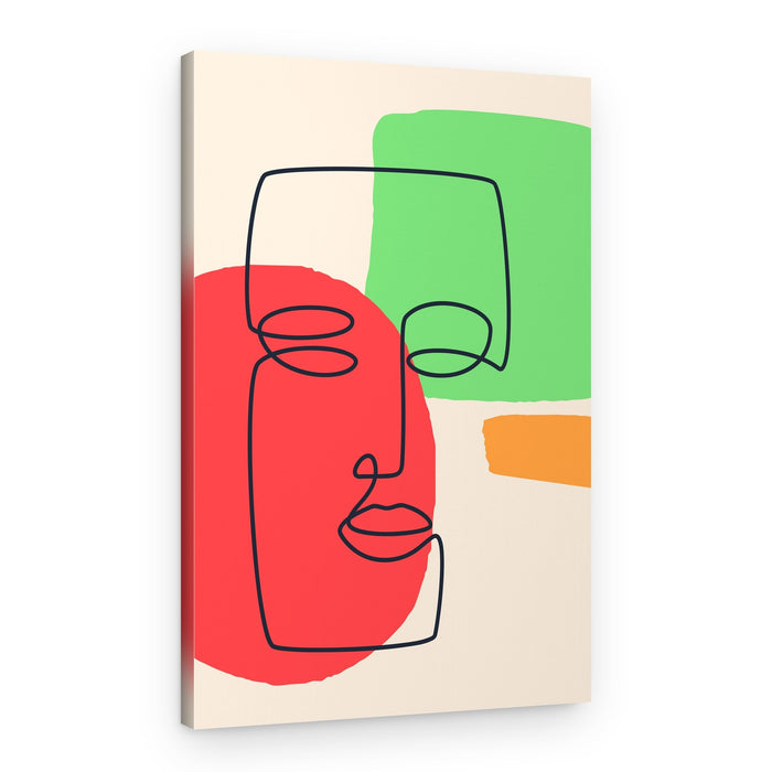 Colorful Abstract Face – Canvas Print