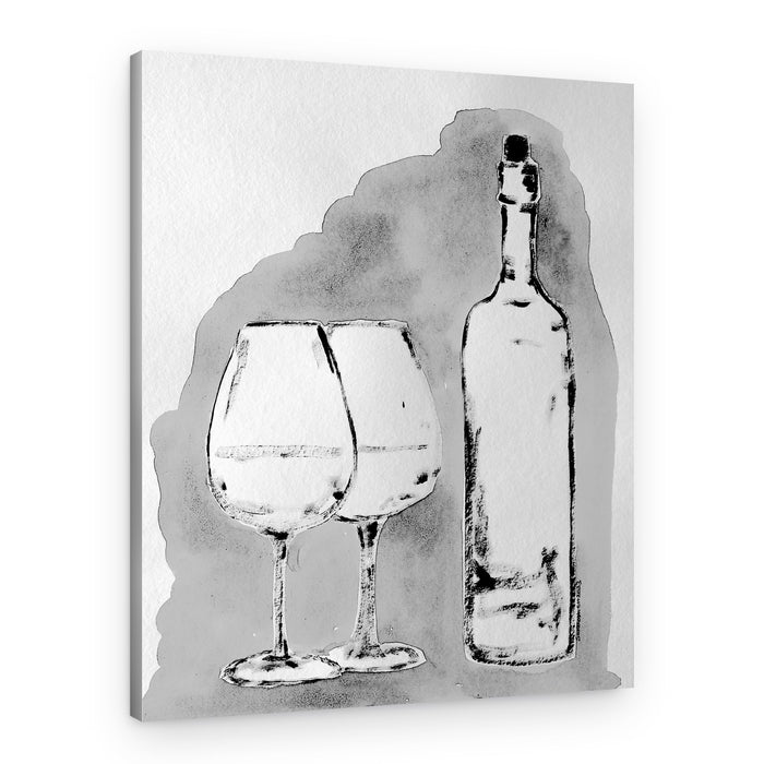 Elegant Wine Still Life – Canvas Print