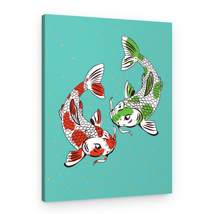 Japanese Koi Harmony – Canvas Print