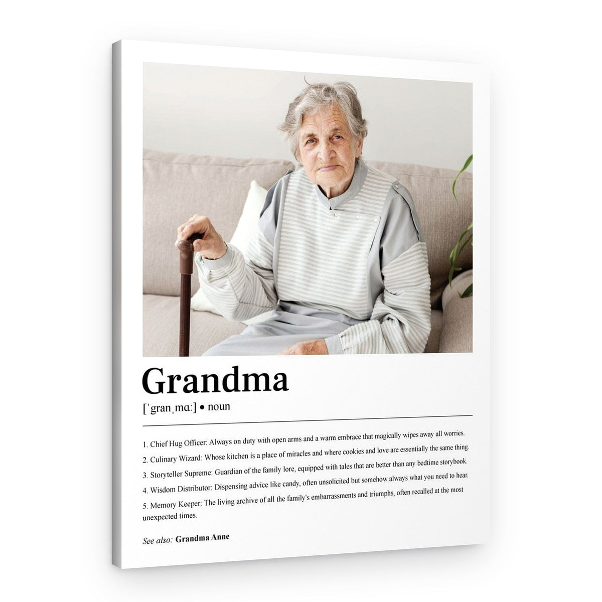 Grandma Definition Canvas Print – Canvas Print