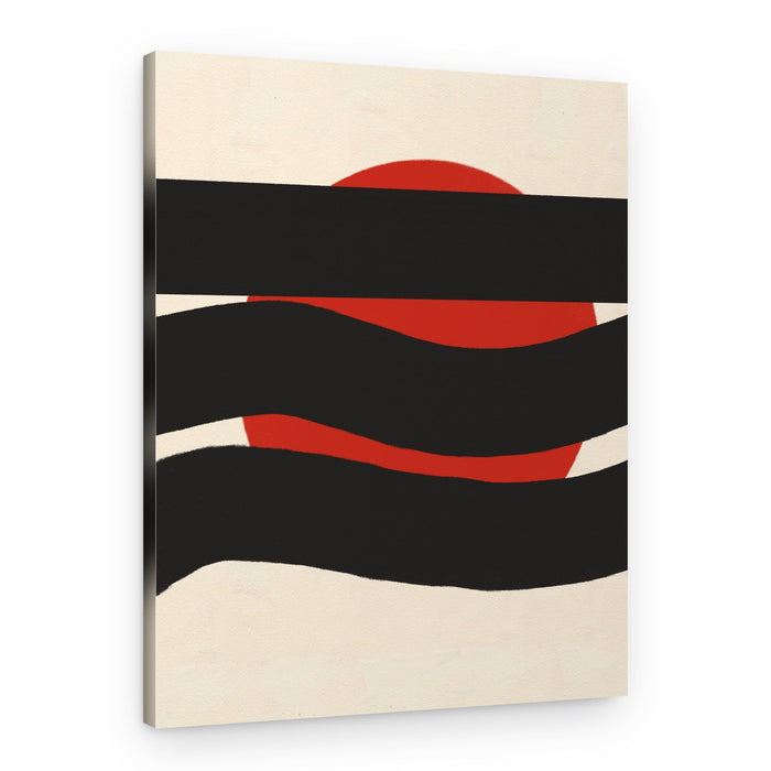 Red Sun Black Waves – Canvas Print