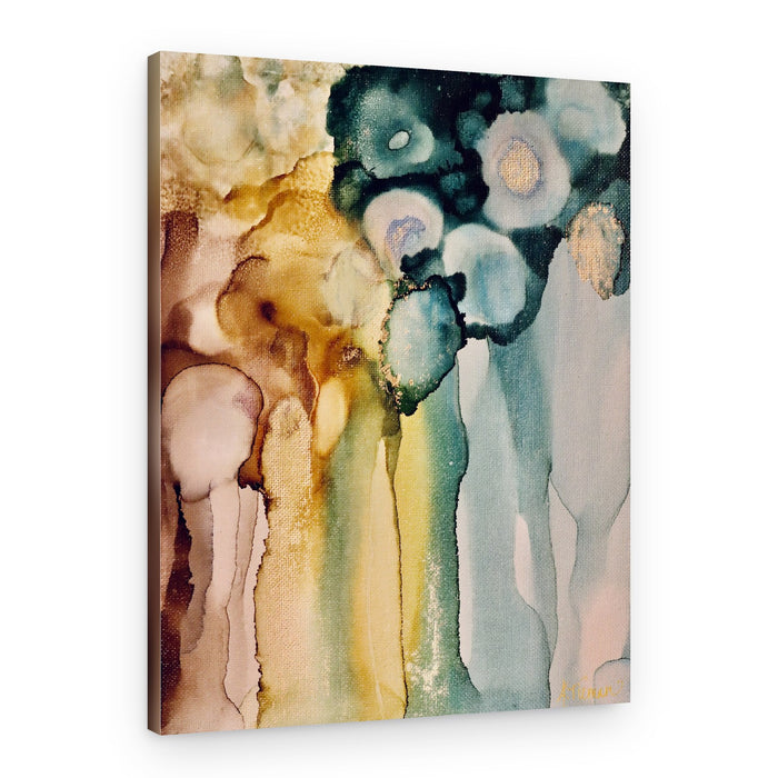Golden Teal Dream – Canvas Print