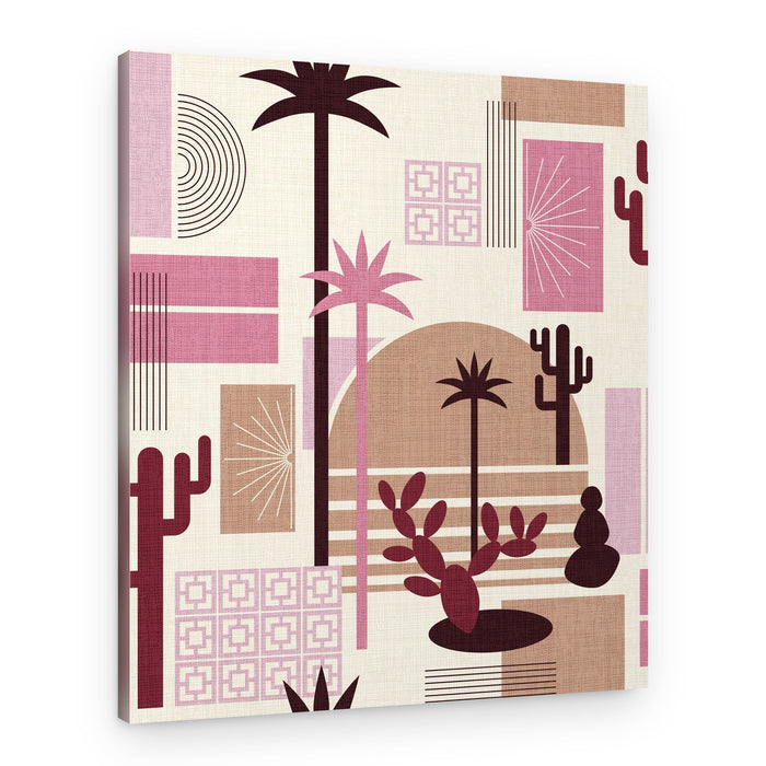 Midcentury Pink Desert – Canvas Print