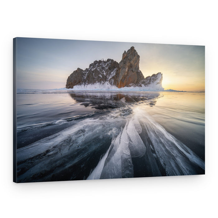 Frozen Lake Sunset – Canvas Print
