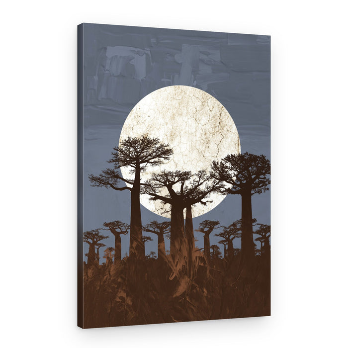 Moonlit Baobab Trees – Canvas Print