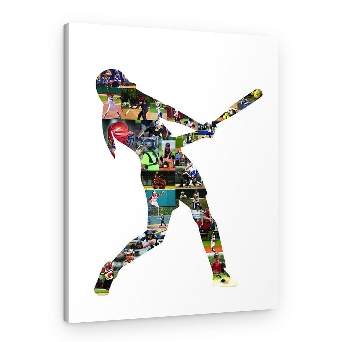 Softball Photo Collage Custom Canvas Print – Canvas Print