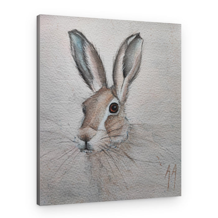 Gentle Hare Portrait – Canvas Print