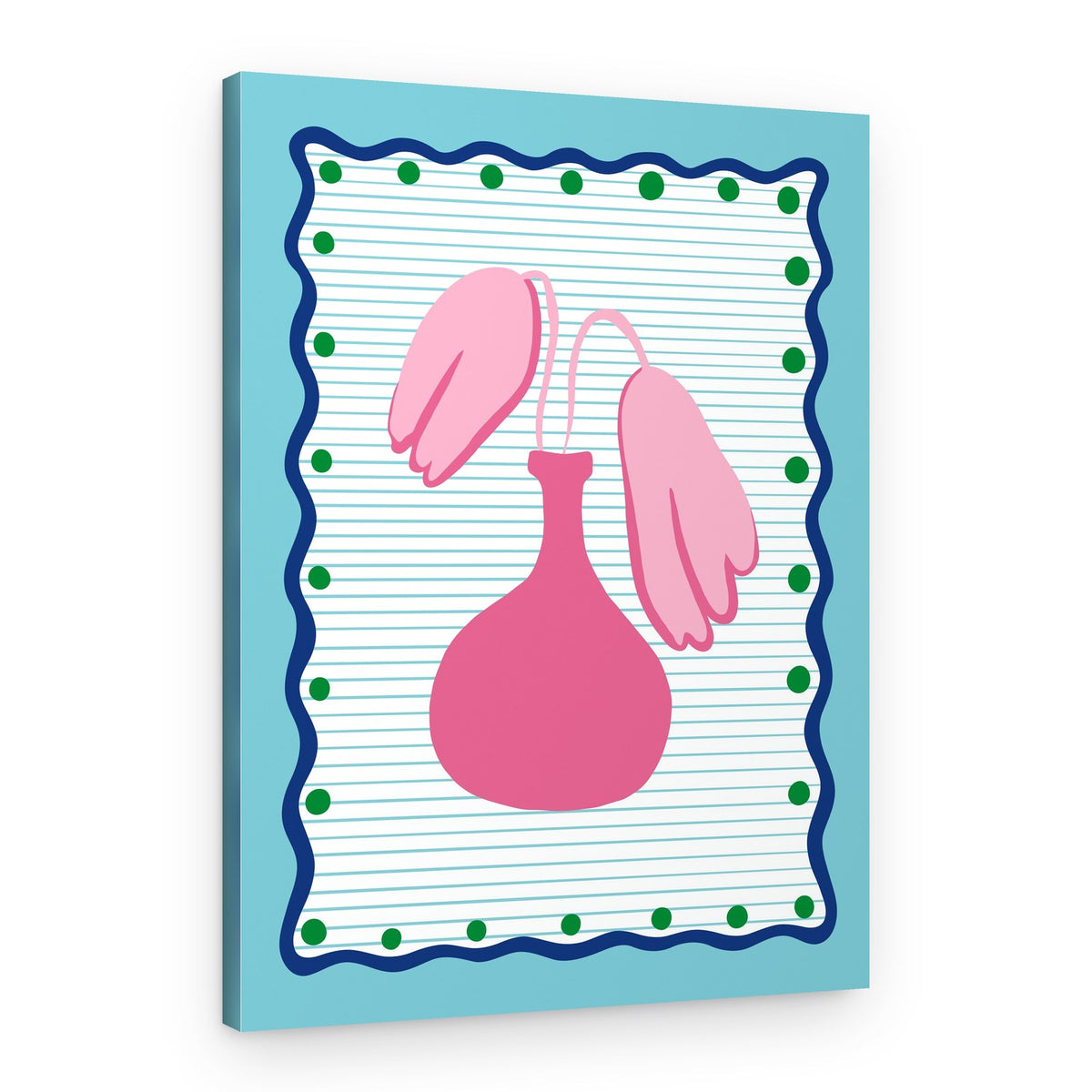 Whimsical Pink Flowers – Canvas Print