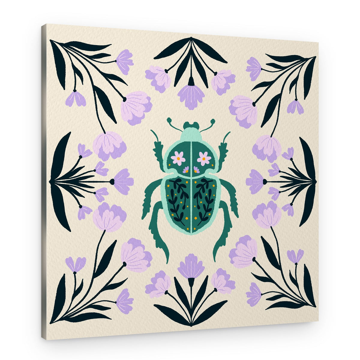 Bohemian Floral Car – Canvas Print