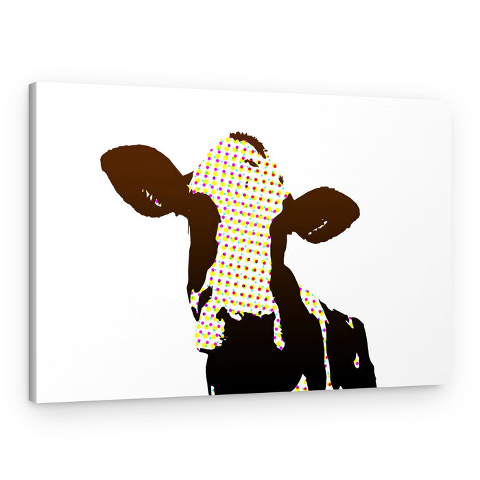 Vibrant Pop Cow – Canvas Print