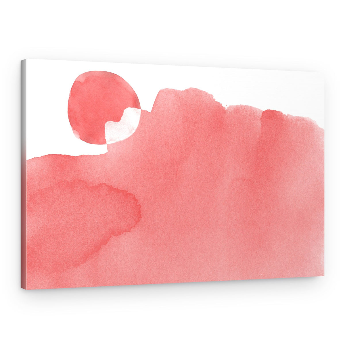 Soft Pink Abstract Wash – Canvas Print