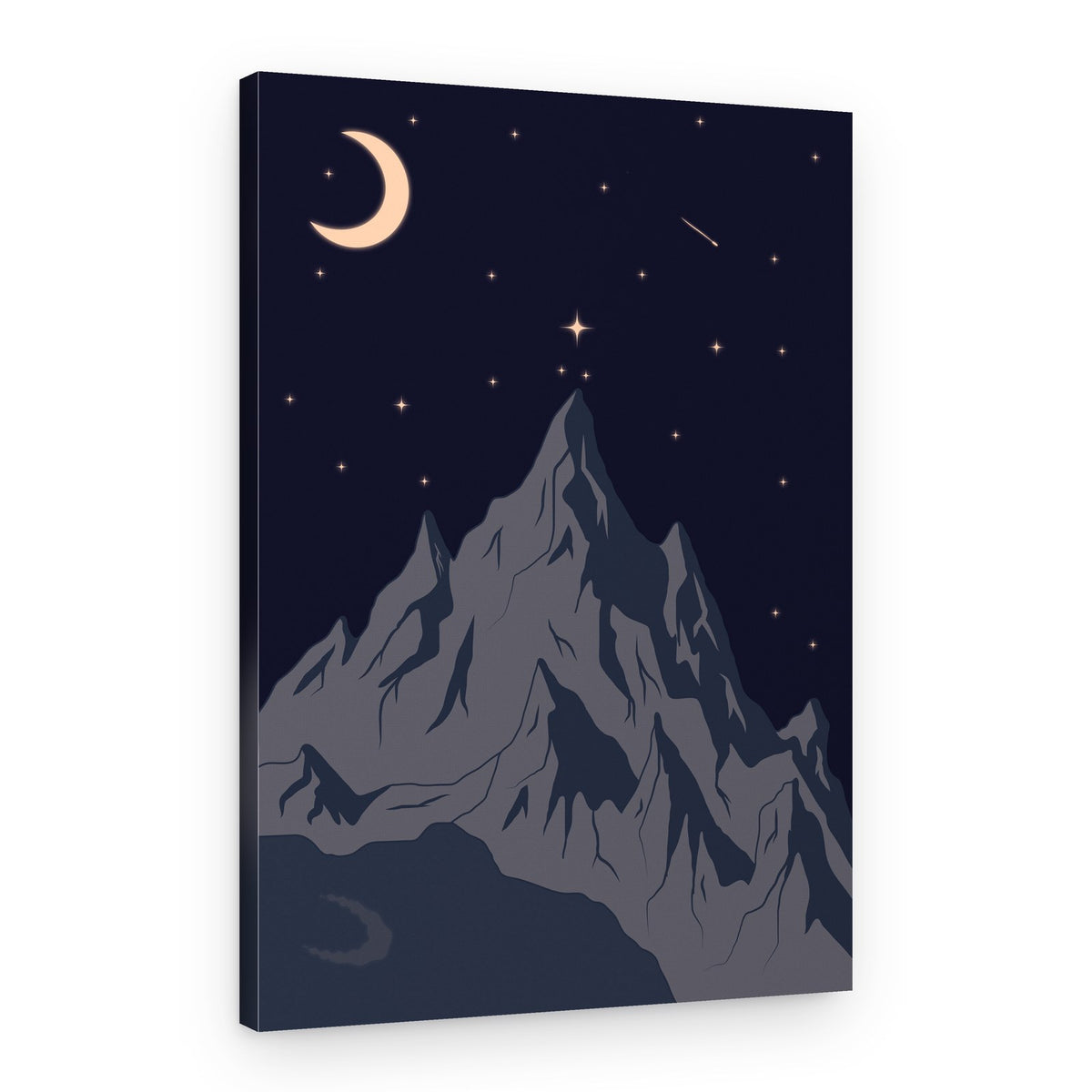 Starry Mountain Night – Canvas Print