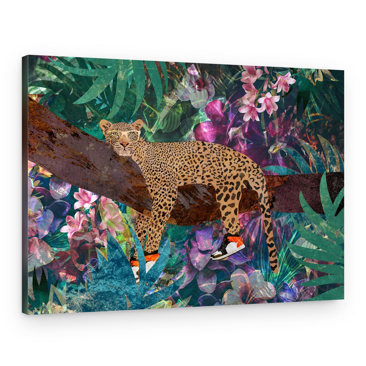Cool Leopard Tropical Fashion – Canvas Print