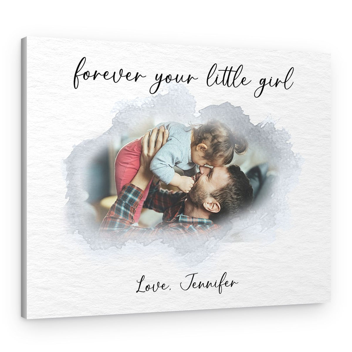 Forever Your Little Girl Custom Canvas Print – Canvas Print
