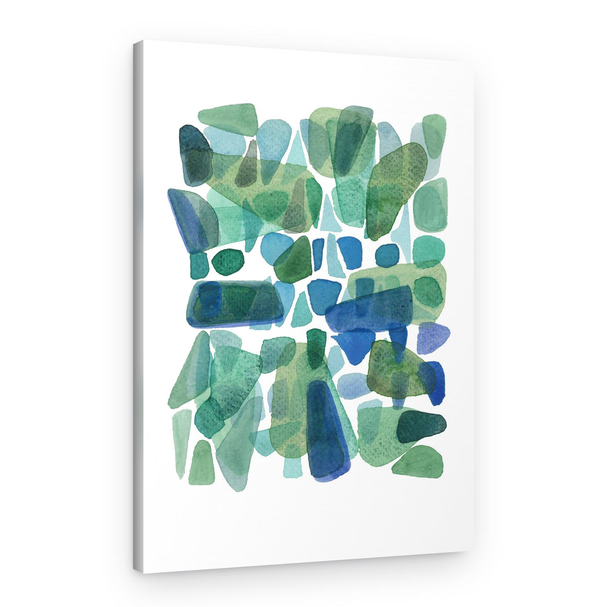 Tranquil Sea Glass Shapes – Canvas Print