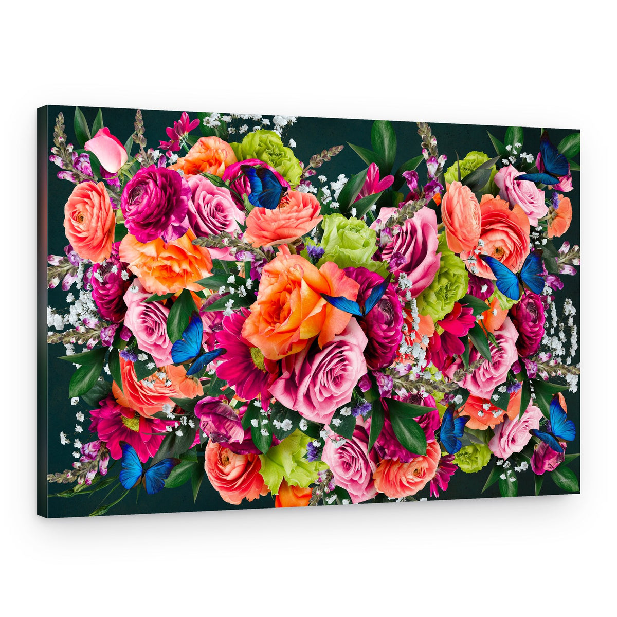 Vibrant Floral Butterflies – Canvas Print
