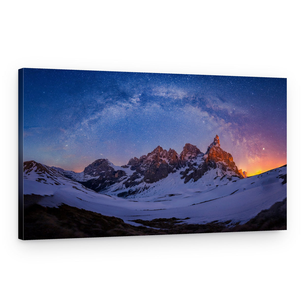 Starry Winter Mountains – Canvas Print