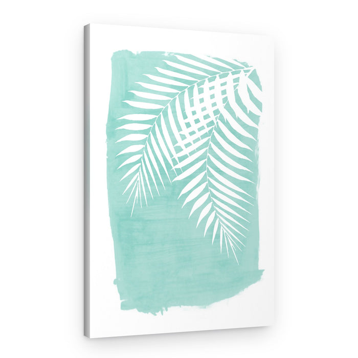 Teal Tropical Palms – Canvas Print