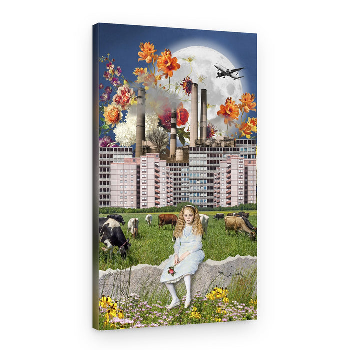 Surreal Girl Industrial Nature – Canvas Print