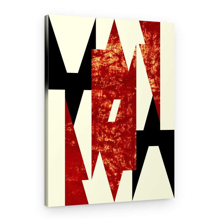 Geometric Red Texture – Canvas Print