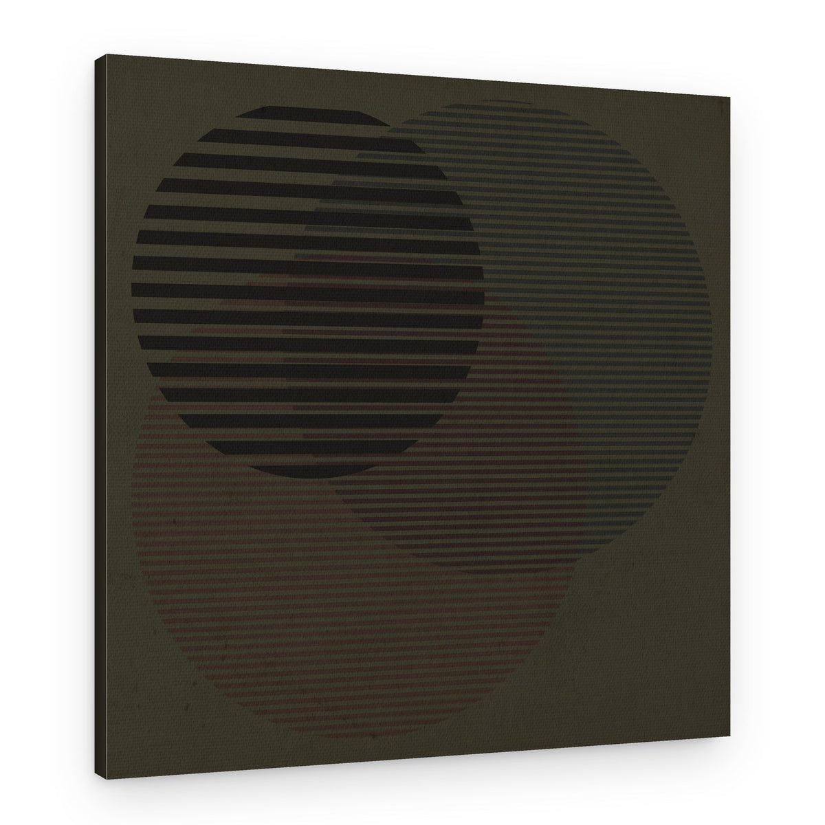 Striped Abstract Circles – Canvas Print