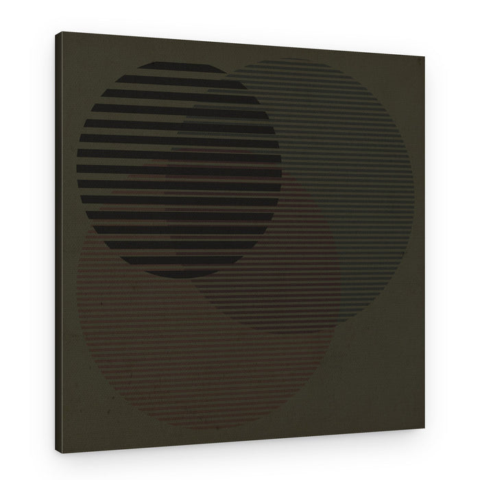 Striped Abstract Circles – Canvas Print