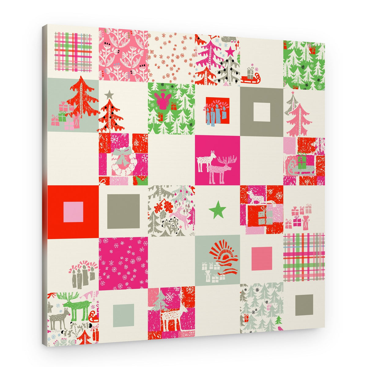 Festive Christmas Patterns – Canvas Print
