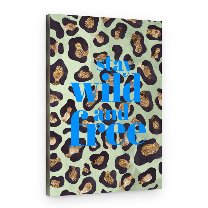 Stay Wild Gold Leopard – Canvas Print