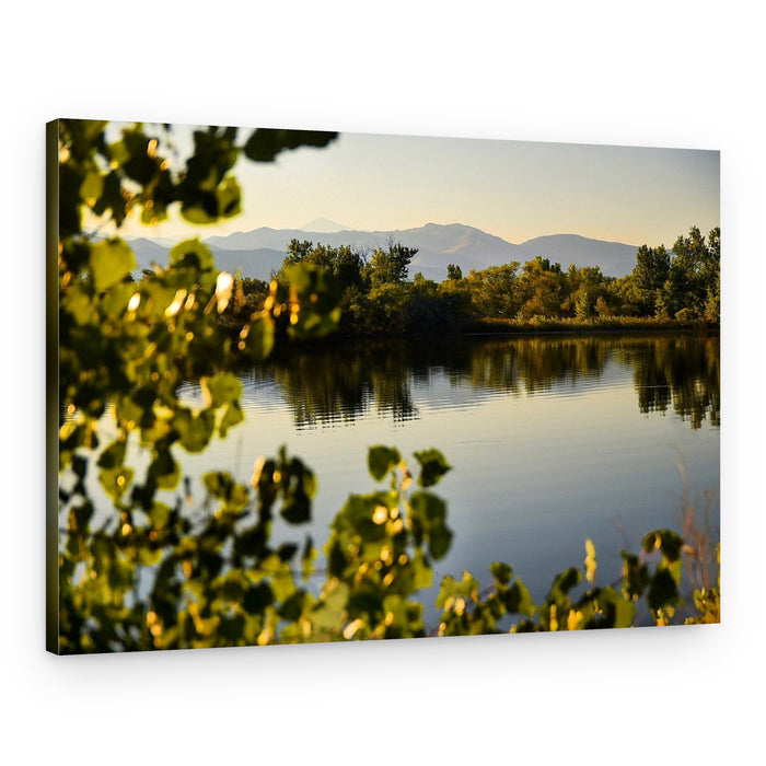 Golden Hour Lake View – Canvas Print