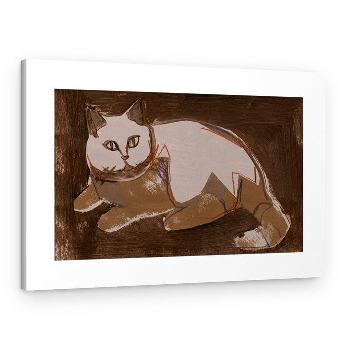 Modern Cat Resting – Canvas Print