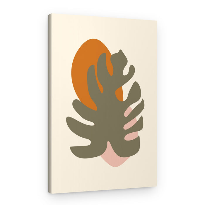 Earthy Monstera Abstract – Canvas Print